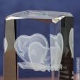 Zachwyć rodziców personalizowanym kryształem 3D »Gołąbki Miłości«