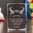 Wyjątkowa pamiątka ślubu - Kryształ 3D Gołąbki Miłości!