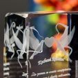 Wyjątkowa pamiątka ślubu - Kryształ 3D Gołąbki Miłości!