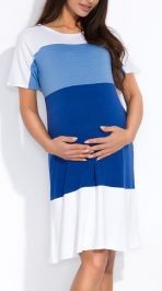 Sukienka ciążowa z wiskozy w pasy