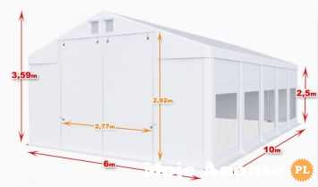 Hala namiotowa całoroczna namiot cateringowy 6x10 x 2,5m